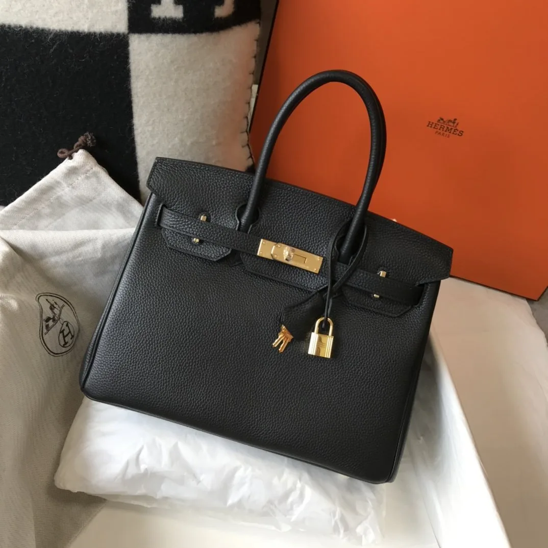 Alternative view of Hermes Birkin Top Handle Bag / Brown Gold Hardware