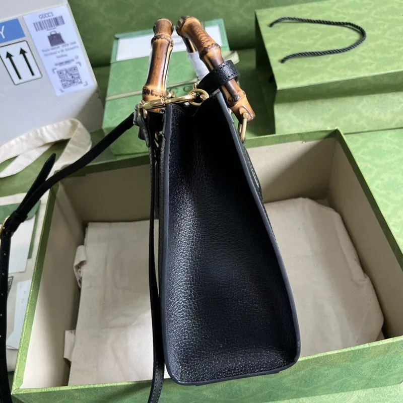 Gucci Diana Small Tote Bag Black / GG - Image 5