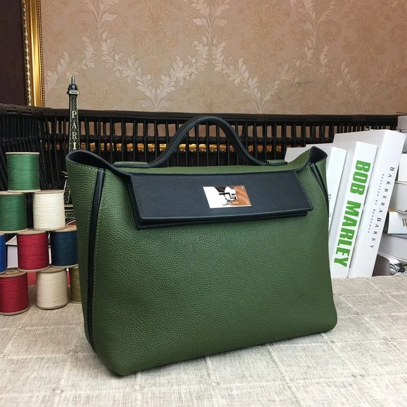 Hermes Clemence Swift Green Silver Hardware - Image 7