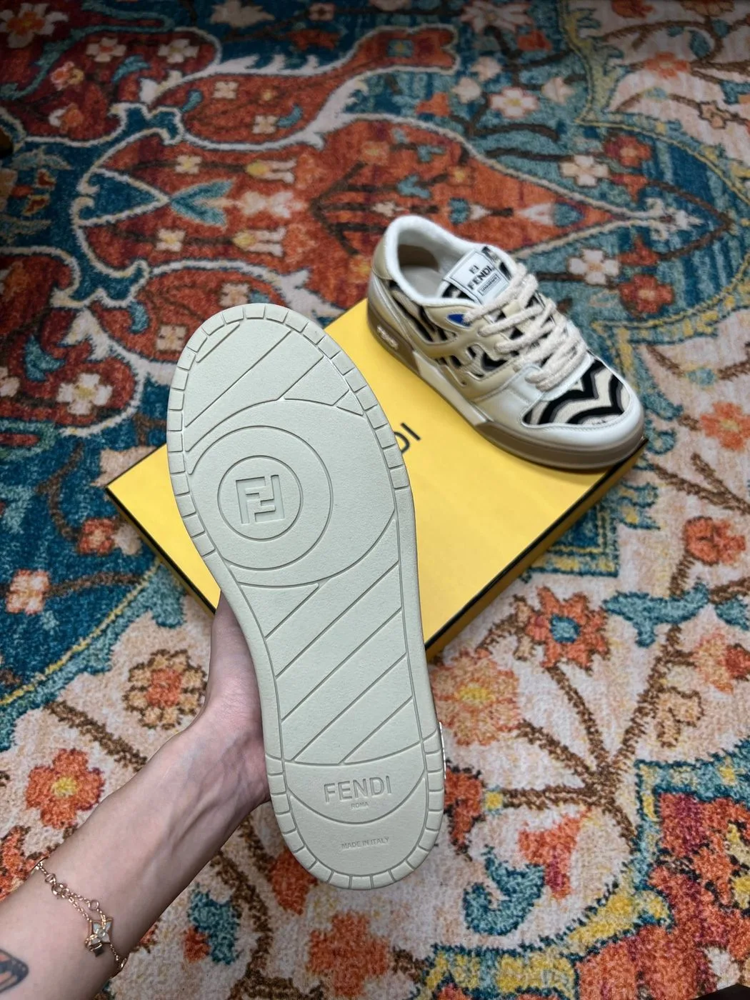 Alternative view of Fendi Match Low Tops In Beige