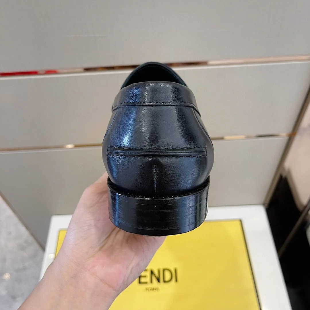 Fendi Force Matte Black Loafers - Image 7