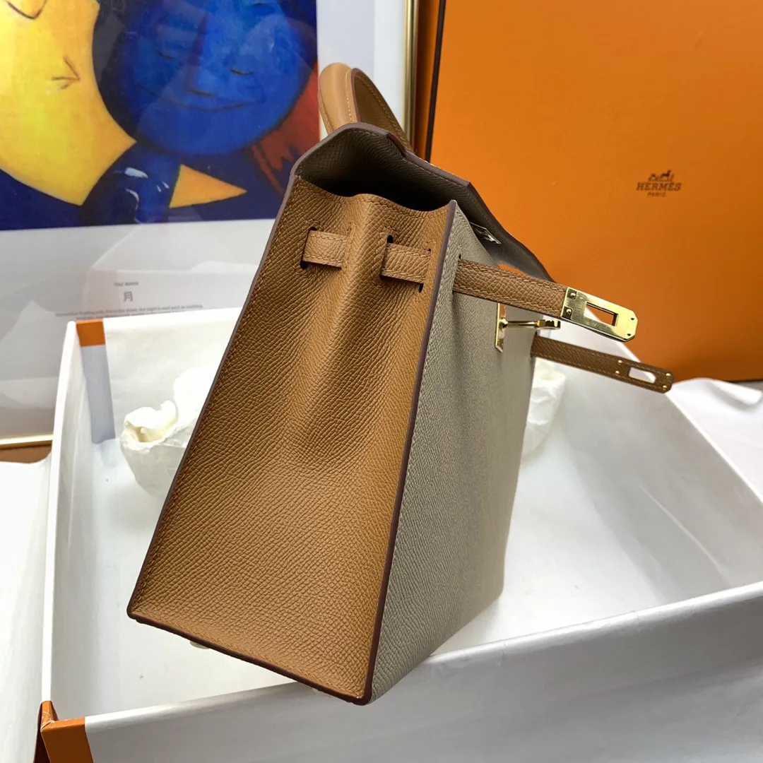 Alternative view of Hermes Kelly 25 Sellier Epsom Etoupe/Brown Bag