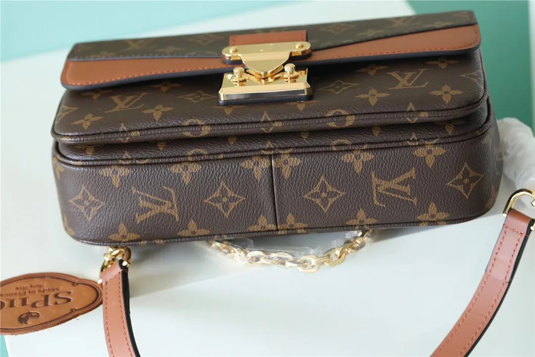Louis Vuitton Marceau Crossbody Bag / Monogram Caramel Brown Gold Hardware - Image 5