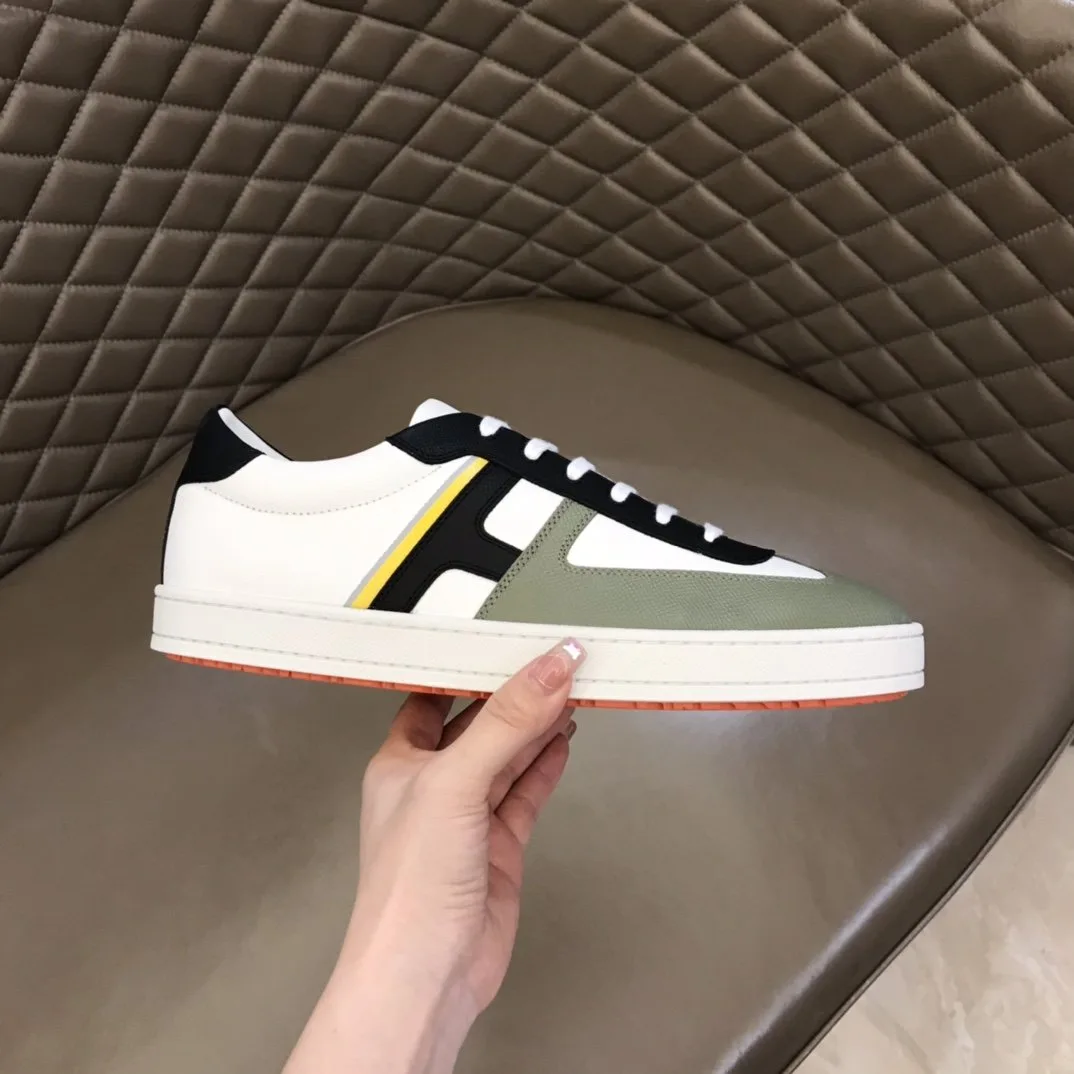 Hermes Boomerang Sneaker White/Green/Black - Image 5
