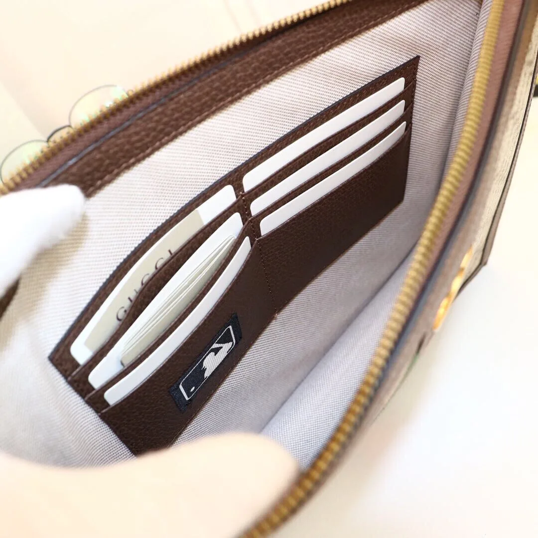 Gucci Ophidia Pouch With Web Beige And Ebony GG Supreme Canvas / - Image 9