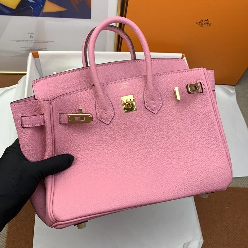 Hermes Birkin Top Handle Bag / Nata Swift Pink Gold Hardware - Image 8