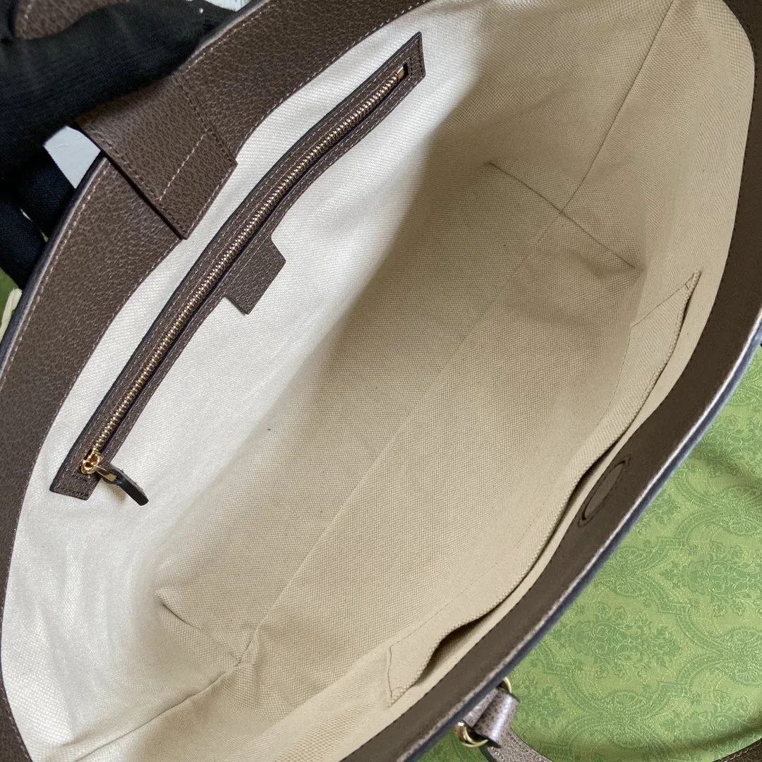 Gucci Ophidia Jumbo GG Medium Tote Camel And Ebony Jumbo Canvas / - Image 7