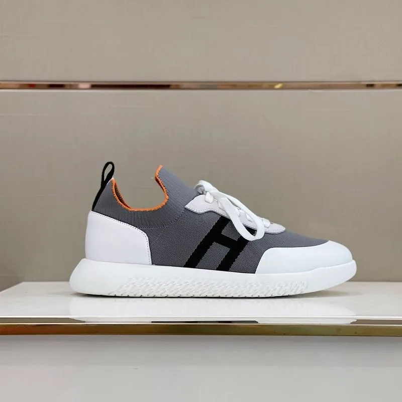 Hermes Depart Sneakers Grey/ White - Image 8