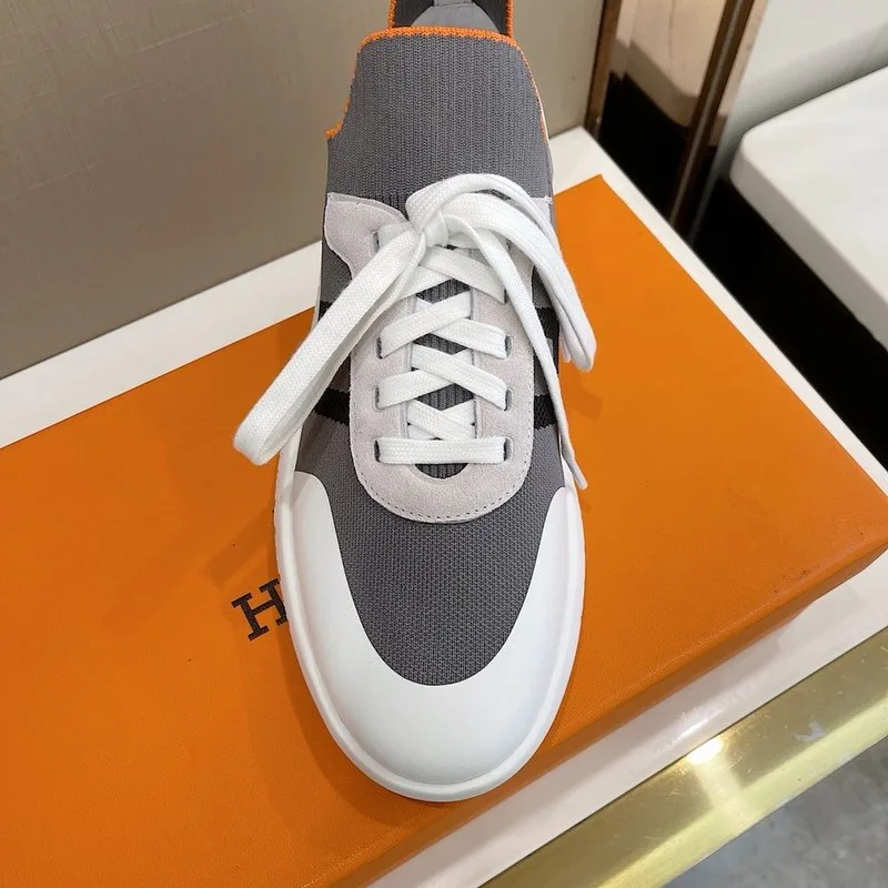 Hermes Depart Sneakers Grey/ White - Image 5