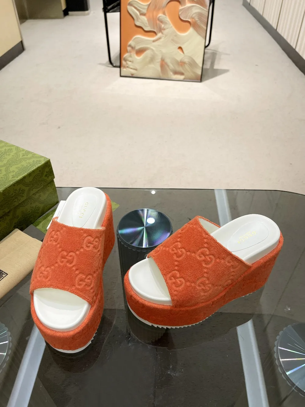 Gucci Women’s GG Platform Sandal Orange - Image 4