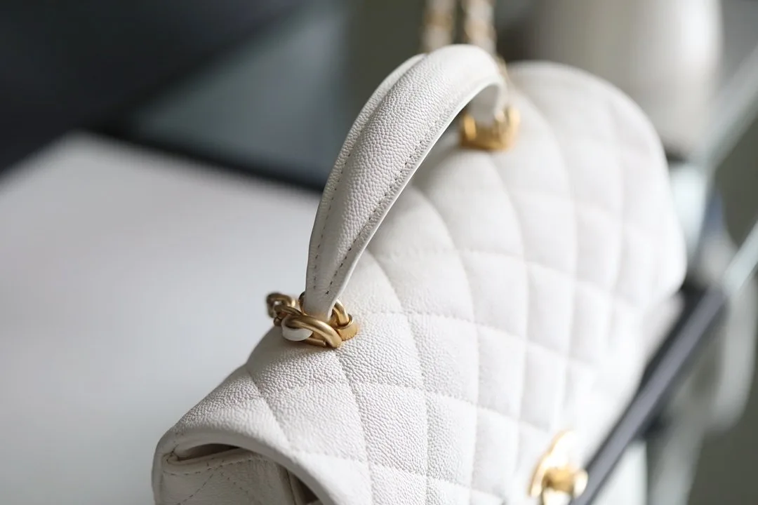 Chanel Flap Bag Small Crossbody / White Gold Hardware - Image 6
