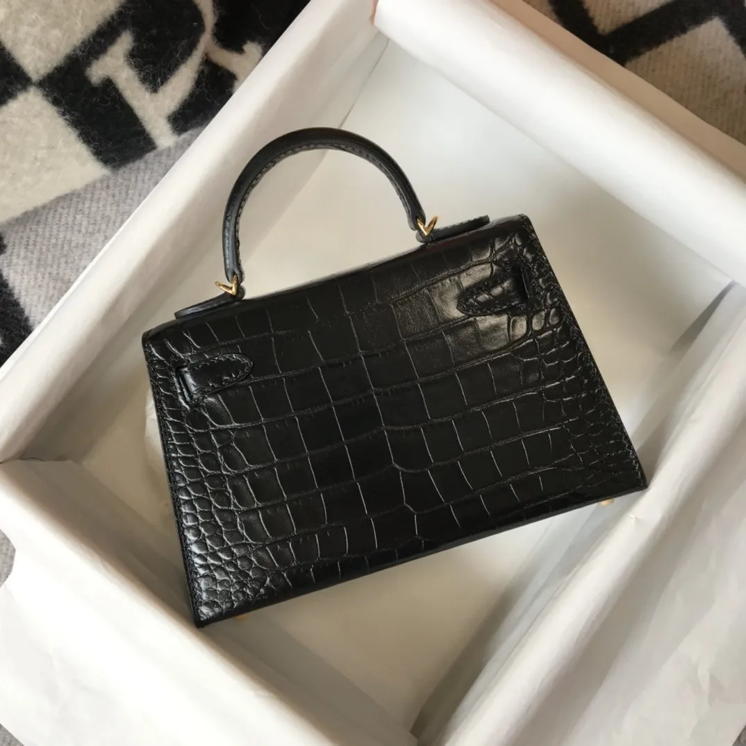 Hermes Kelly Black Gold Toned Hardware / - Image 4