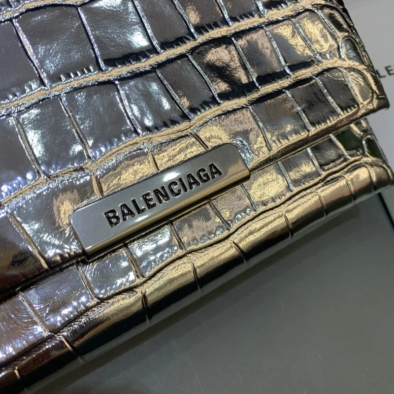 Balenciaga Triplet Small Bag Crocodile Embossed Silver - Image 3