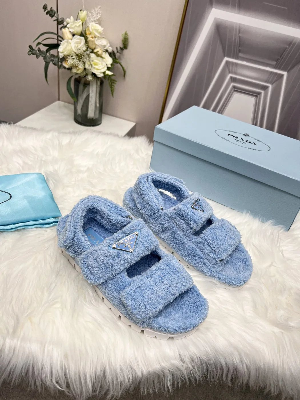 Prada Terrycloth Sandals