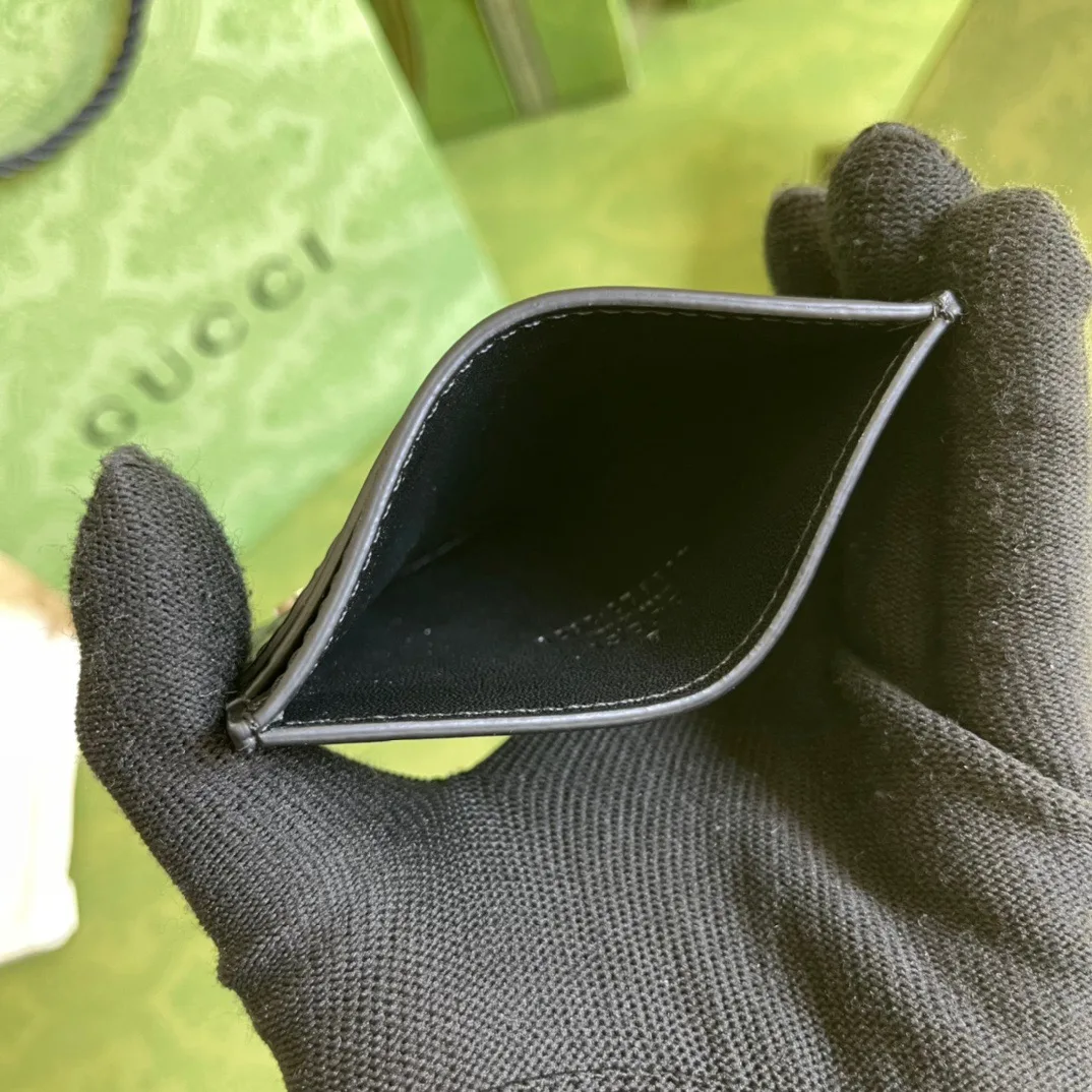 Alternative view of Gucci Card Case Black Metal Hardware / GG