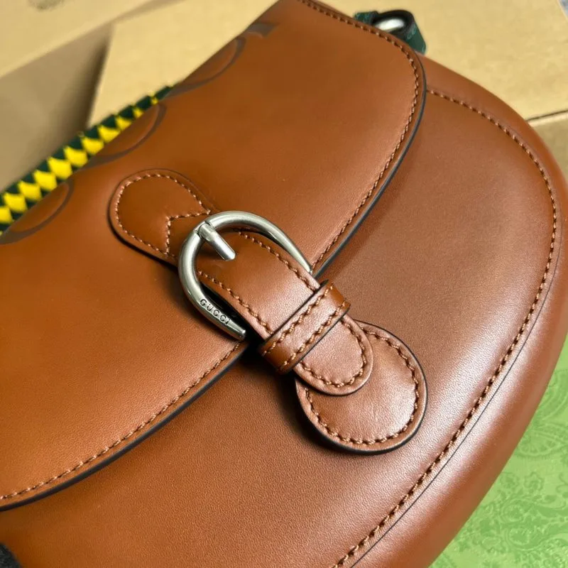 Gucci Aria Shoulder Bag / Brown Gold Hardware - Image 7