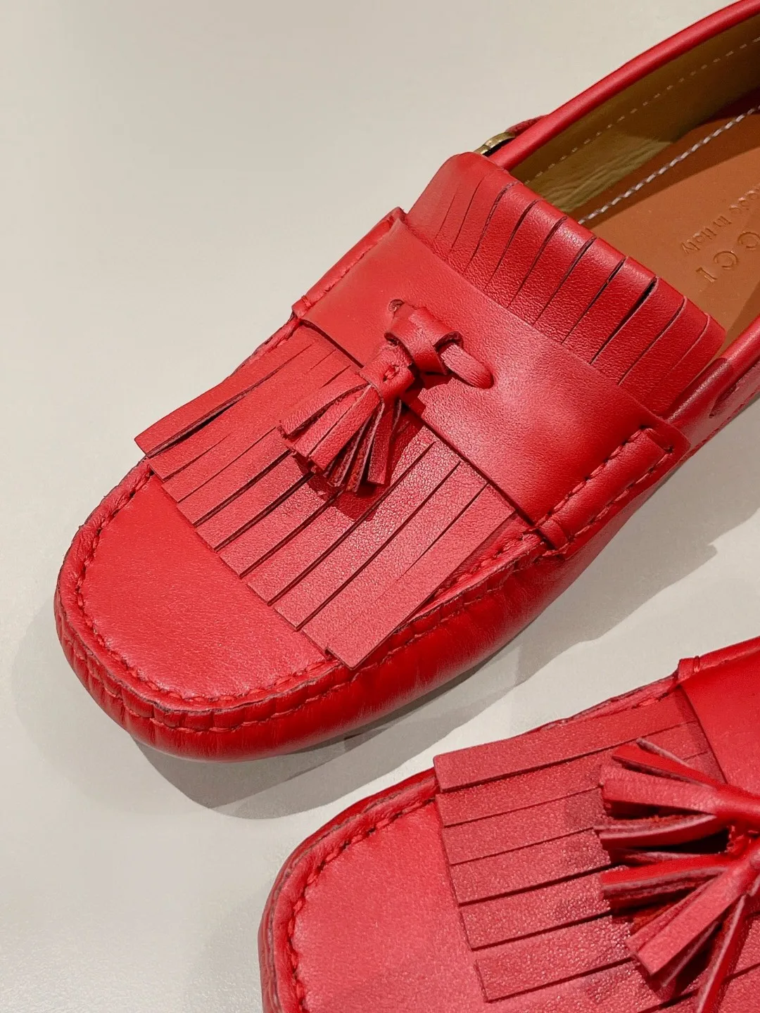 Gucci Men’s Loafer With Driver Interlocking G Red - Image 6