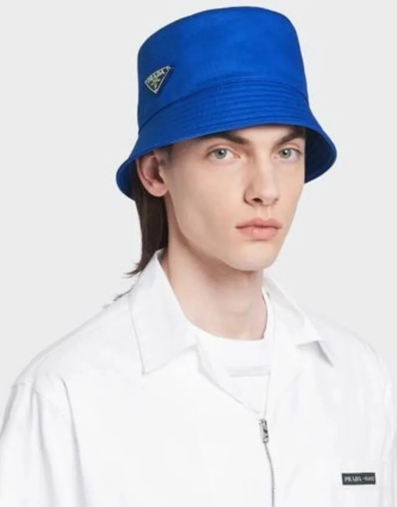 Alternative view of Prada Drill Bucket Hat Blue - 2HC137_2DXI_F0013