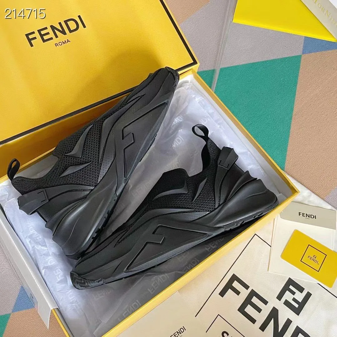 Fendi Flow Black Sneakers 7E1504AHI8F0ABB - Image 9