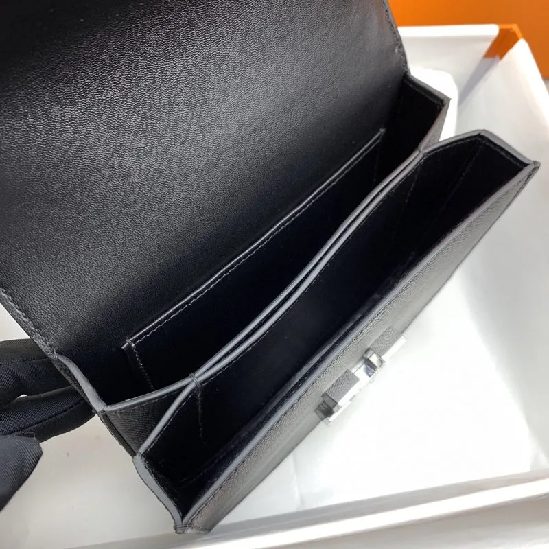 Hermes Mosaique 17 Black, Silver Toned Hardware Bag - Image 6