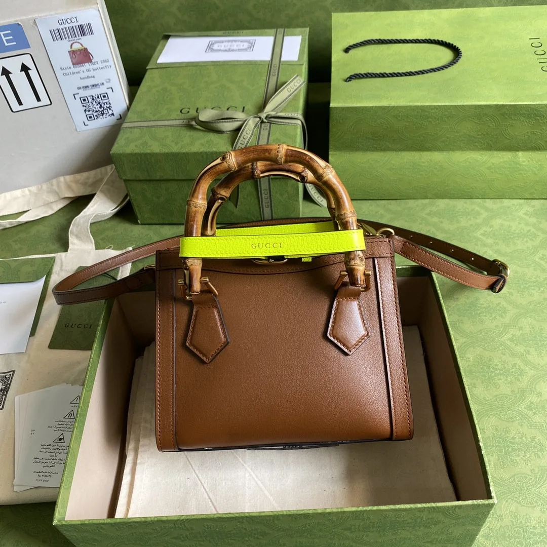 Gucci Diana Mini Tote Bag Brown / GG - Image 4