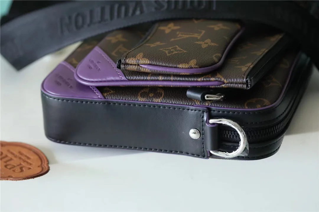 Louis Vuitton Trio Messenger Monogram Macassar Canvas By Virgil Ablohs Purple - Image 4