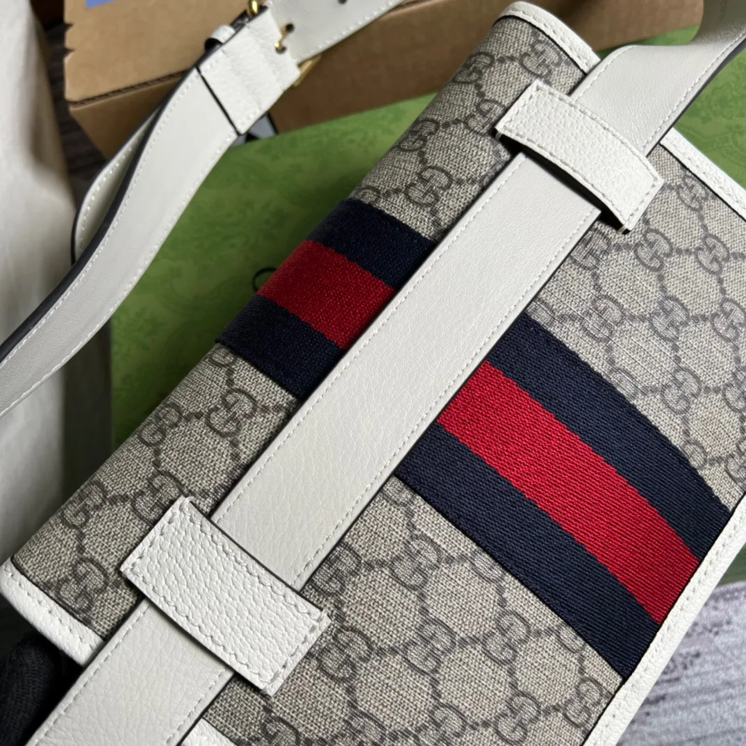 Gucci Ophidia Belt Bag Beige And Ebony GG Supreme Canvas, A Material With Low Environmental Impact / - Image 5