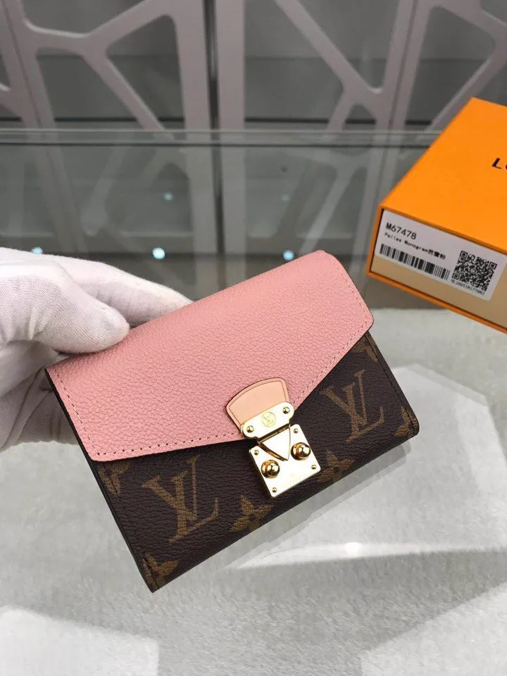 Alternative view of Louis Vuitton Pallas Compact Wallet Combines Monogram Canvas Pink