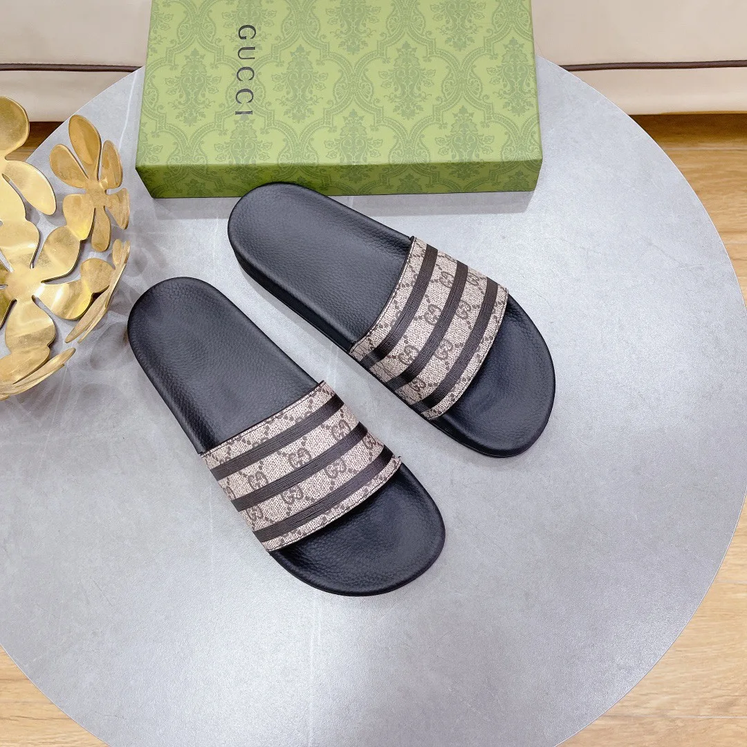 Gucci Women’s GG Slide Sandal Stripes Black - Image 4