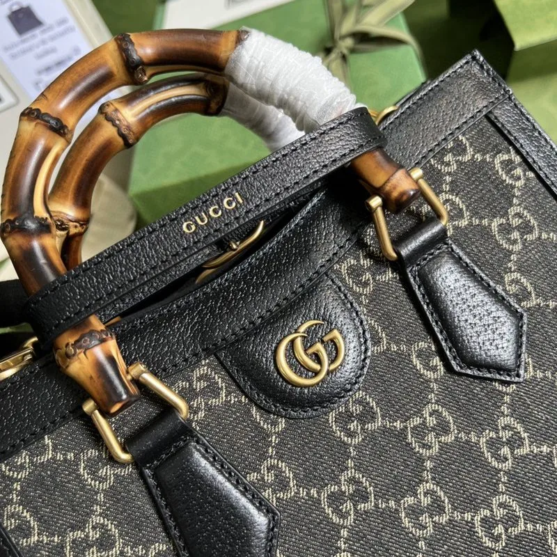 Gucci Diana Small Tote Bag Black / GG - Image 8