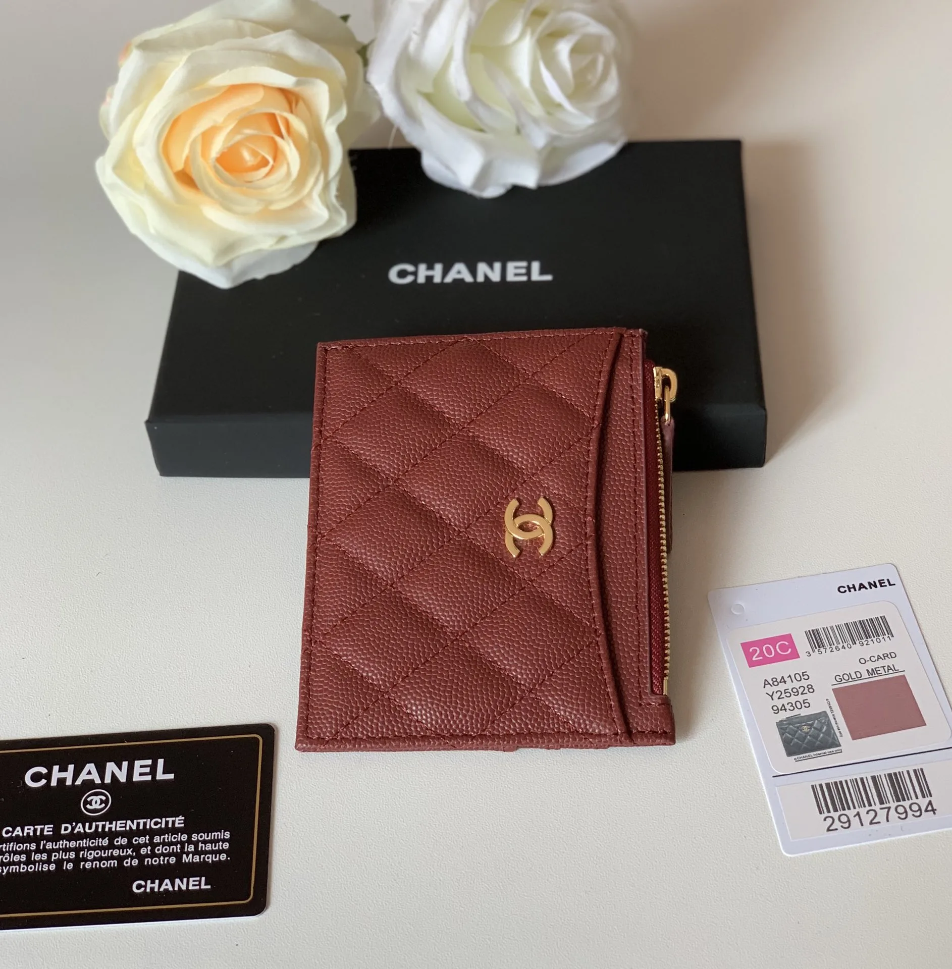 Alternative view of Chanel Flat Card Holder Purple Bag /