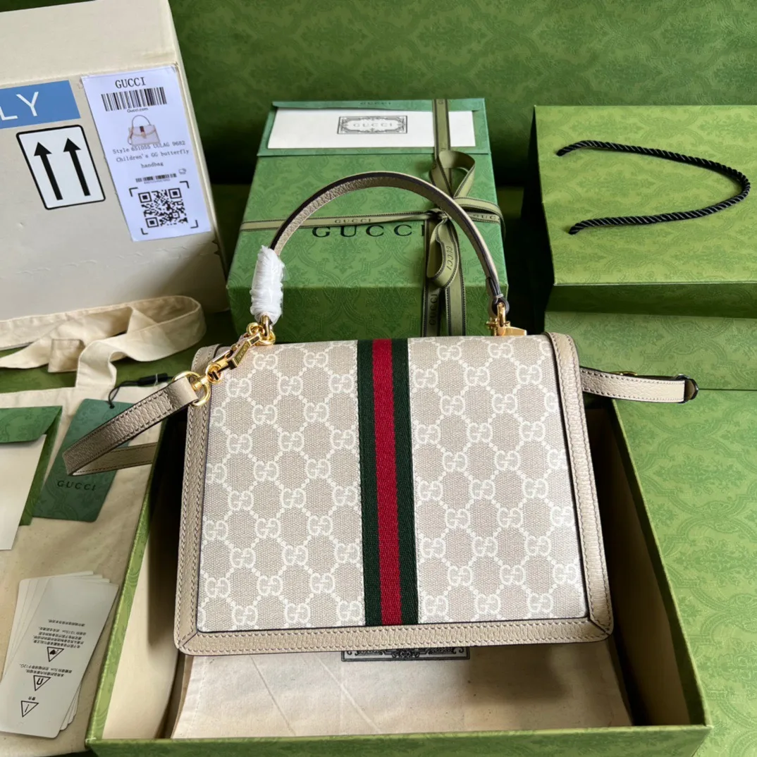 Gucci Ophidia Small GG Top Handle Bag Beige - Image 2
