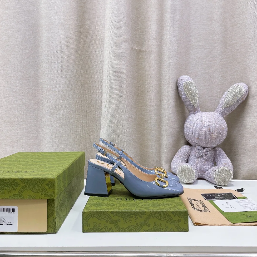 Gucci Women’s Mid-Heel Slingback With Horsebit Jade Green - Image 5