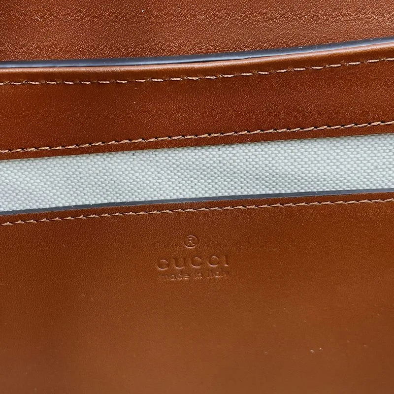 Gucci Aria Shoulder Bag / Brown Gold Hardware - Image 12
