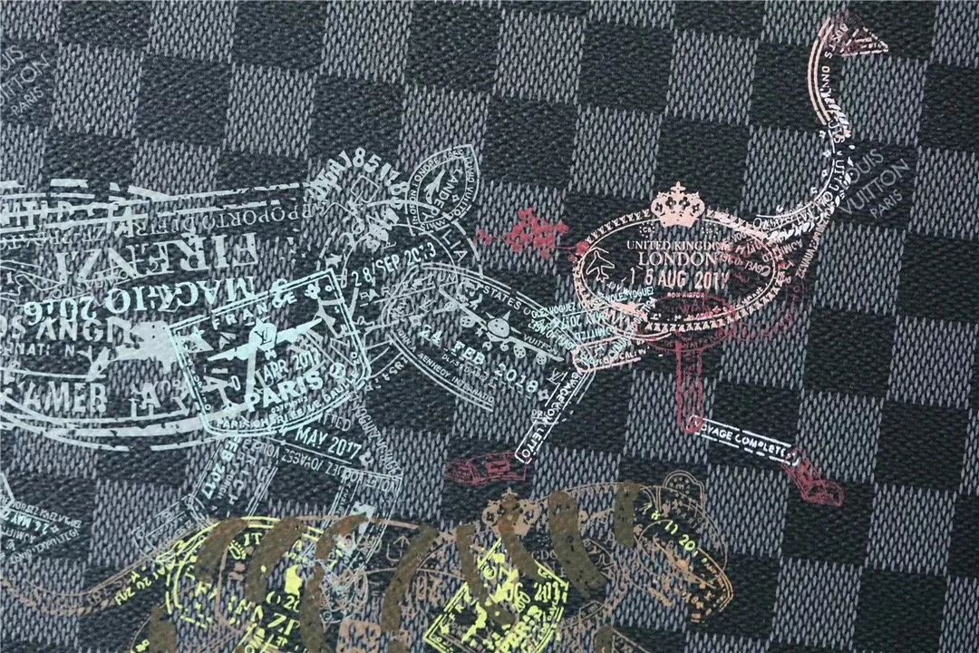 Louis Vuitton Pochette Voyage MM Damier Graphite Stamps Canvas - Image 5
