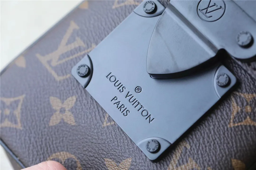 Alternative view of Louis Vuitton S-Lock Vertical Wearable Wallet Monogram Macassar Black
