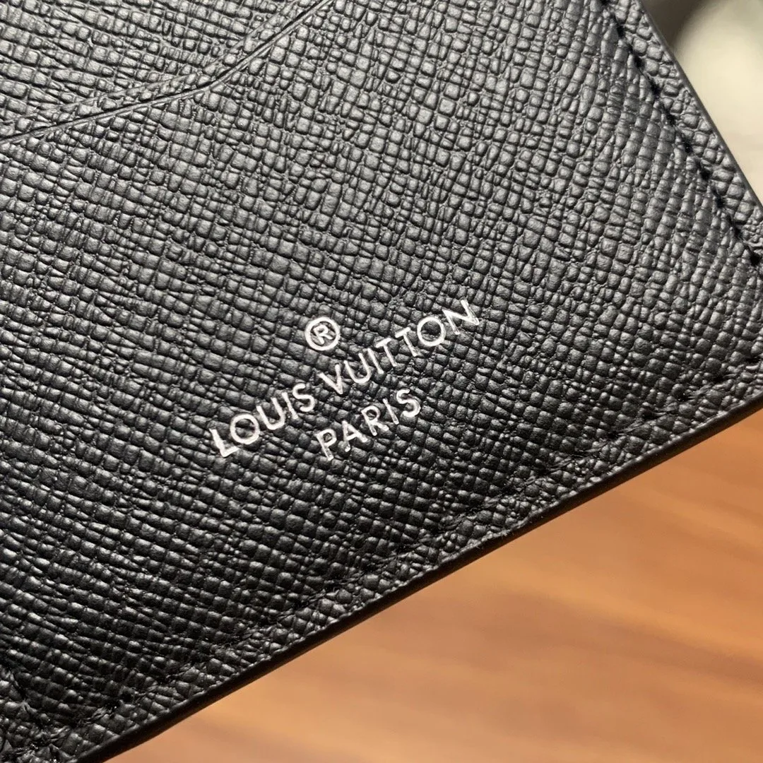 Louis Vuitton Pocket Organiser Taiga Black - Image 4