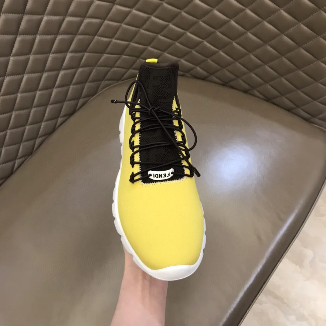 Fendi Force Low Tops Sneakers Light Yellow - Image 9
