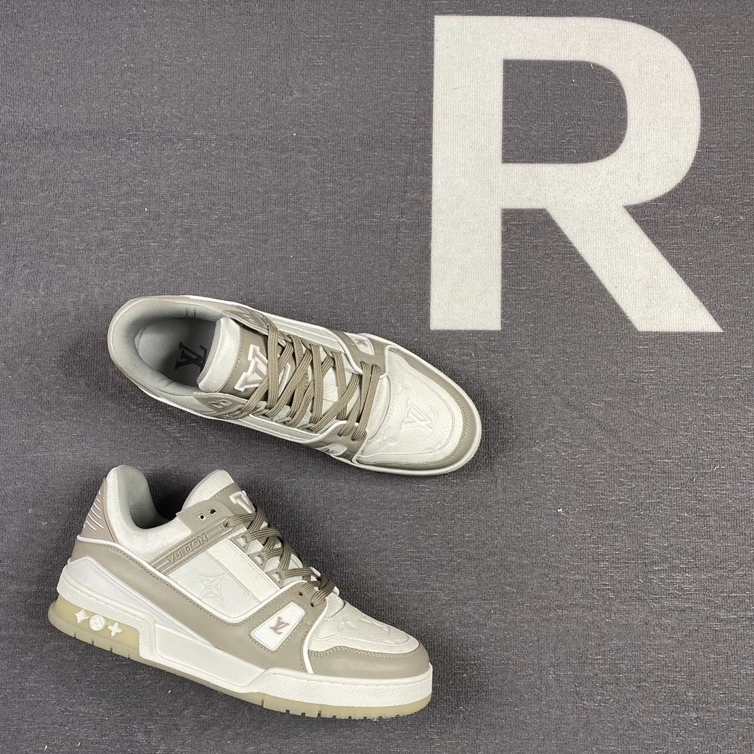 Louis Vuitton Trainer Sneaker Rubber Monogram Grey Virgil Abloh LV 1A9VOS - Image 2