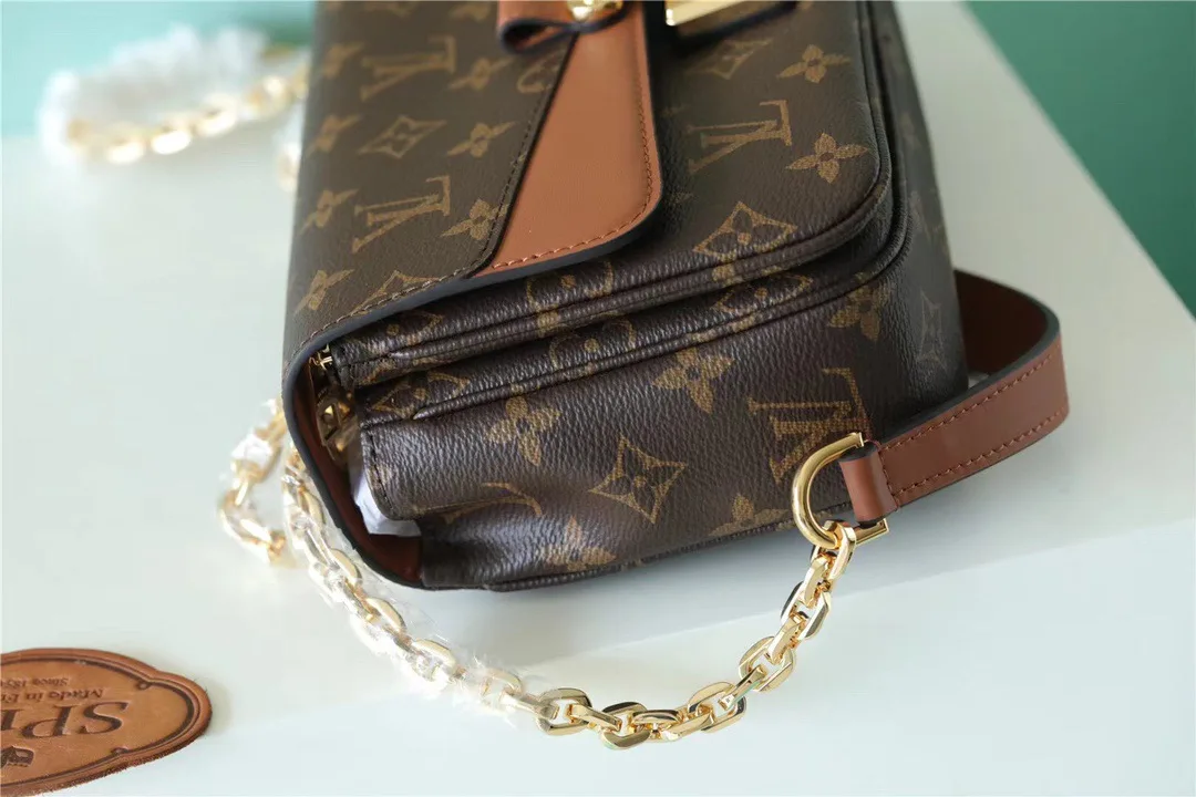 Louis Vuitton Marceau Crossbody Bag / Monogram Caramel Brown Gold Hardware - Image 16