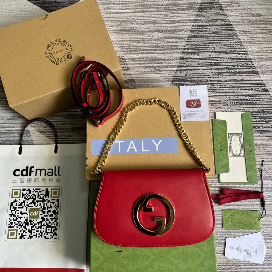 Gucci Blondie Medium Shoulder Bag / Red Gold Hardware - Image 3