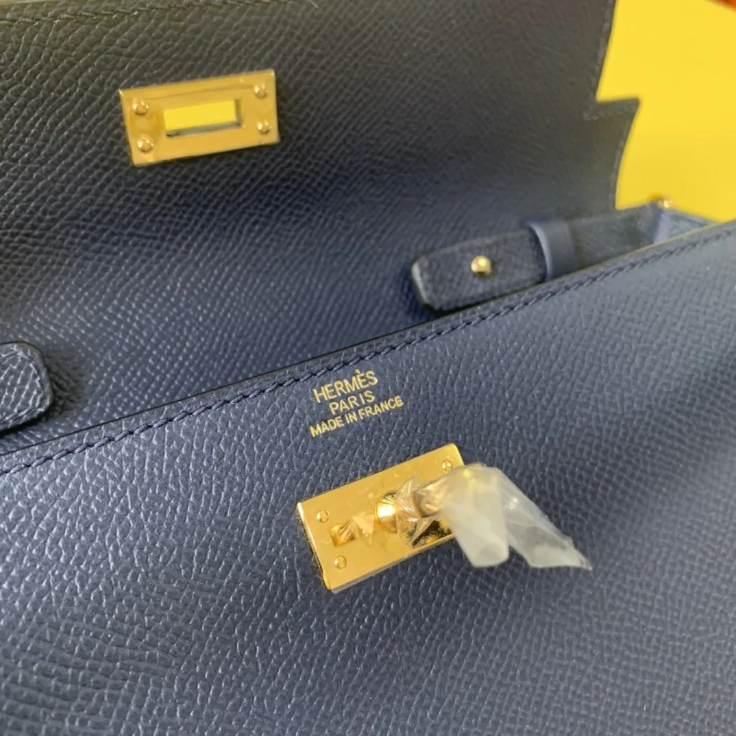 Hermes Kelly Wallet To Go Woc Epsom Blue - Image 5