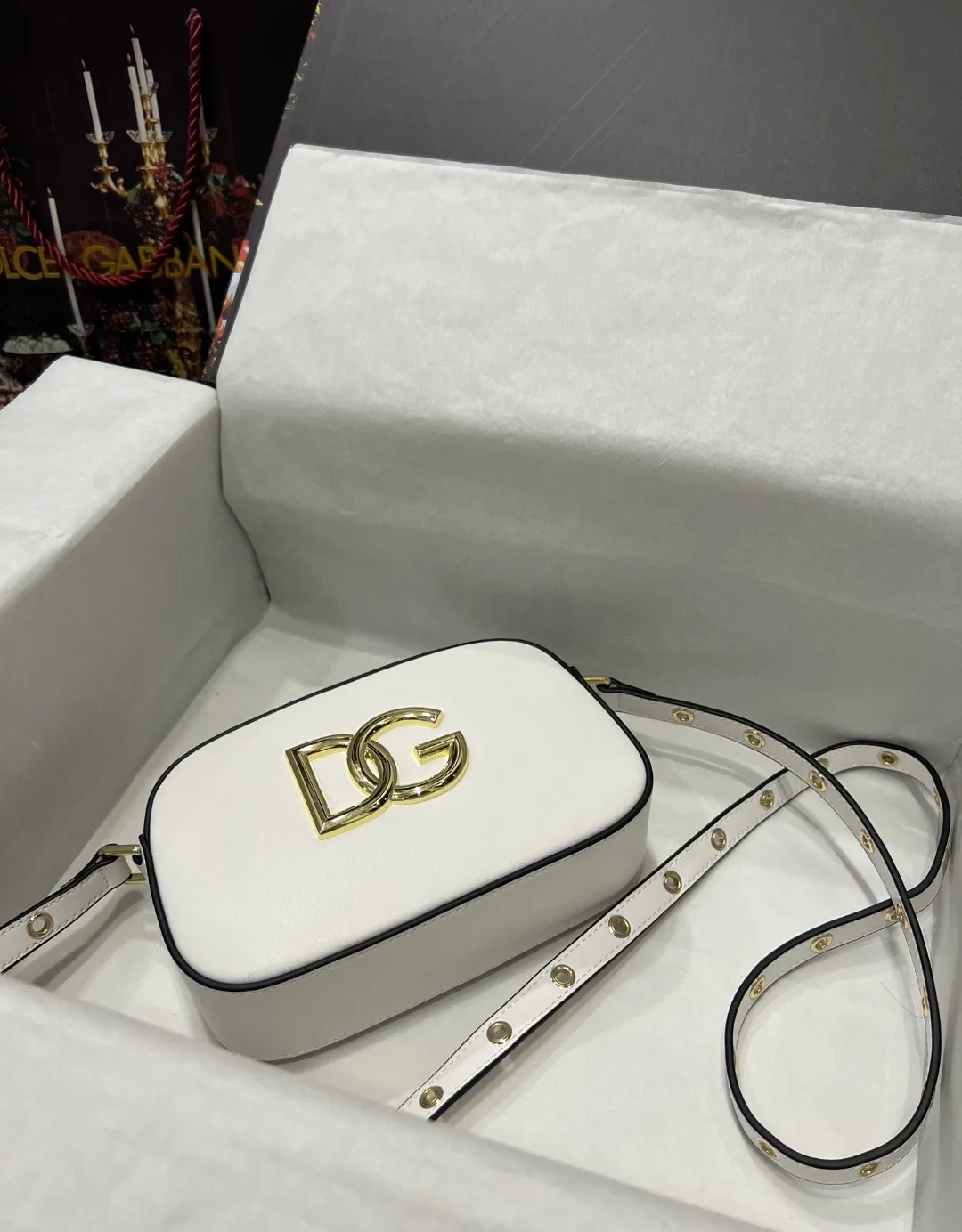 Dolce & Gabbana Crossbody 3.5 Bag White / DG BB7095AW57680002 - Image 5
