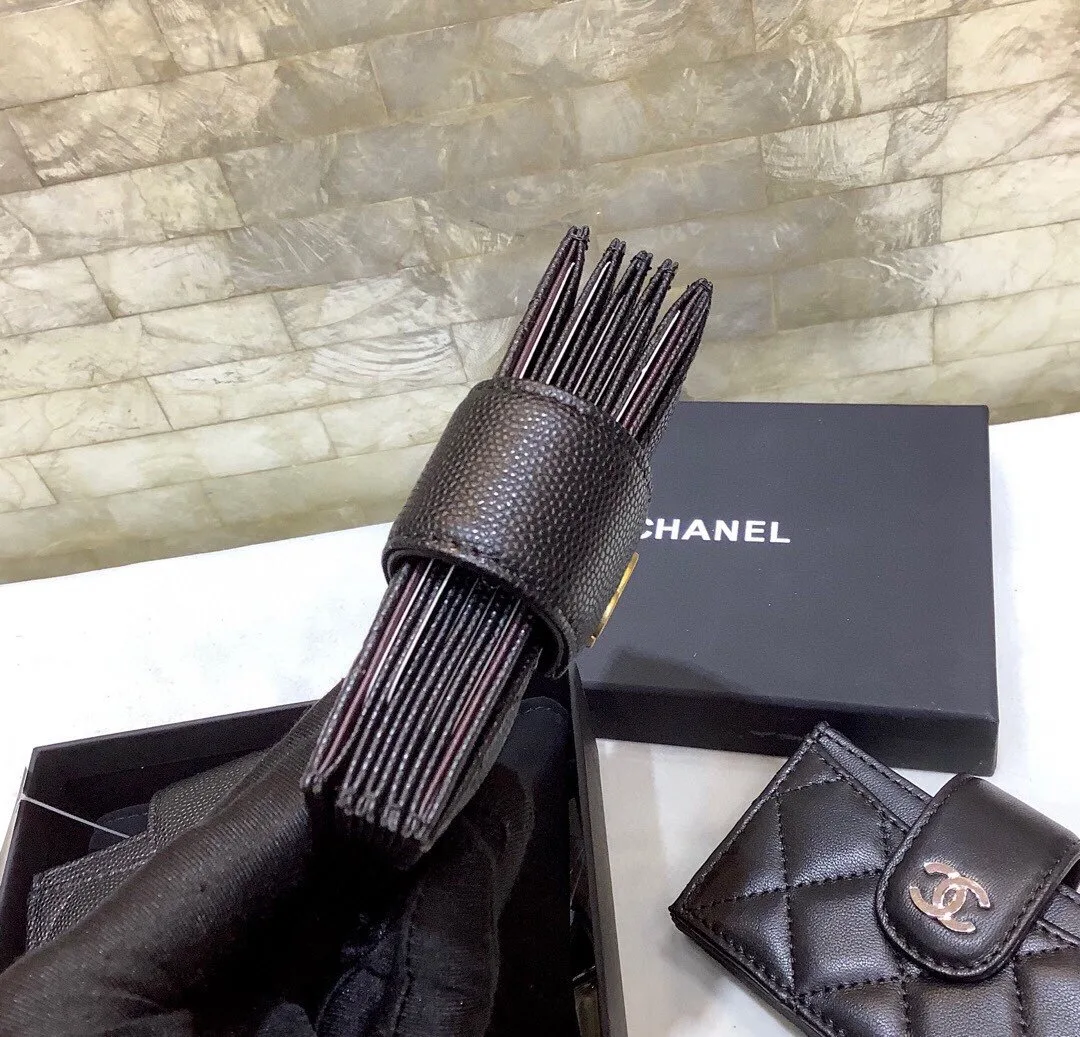Chanel CO-CO Card Holder Wallet Black Gold Hardware / - Image 3