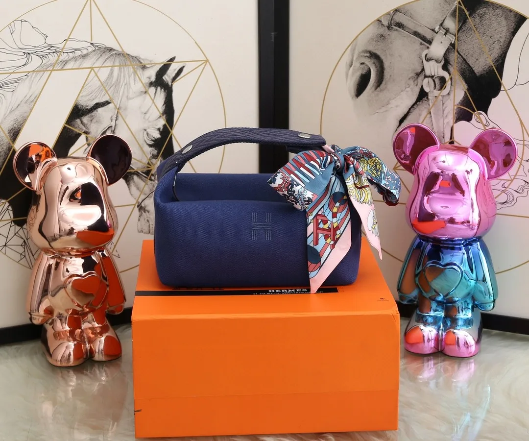 Hermes Bride A Brac Case Dark Blue Bag