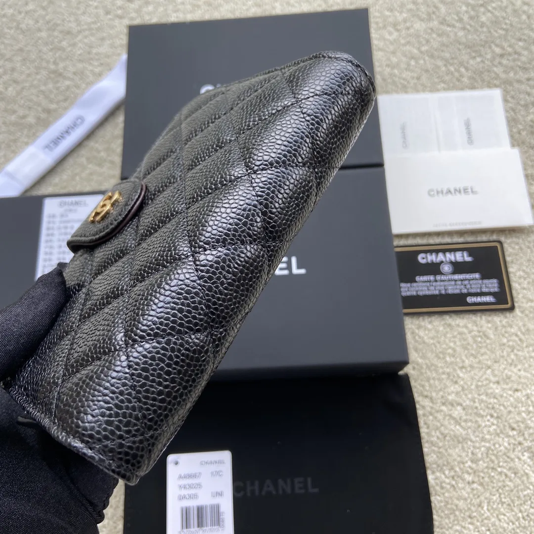 Alternative view of Chanel CO-CO Flap Wallet Black Gold Hardware /