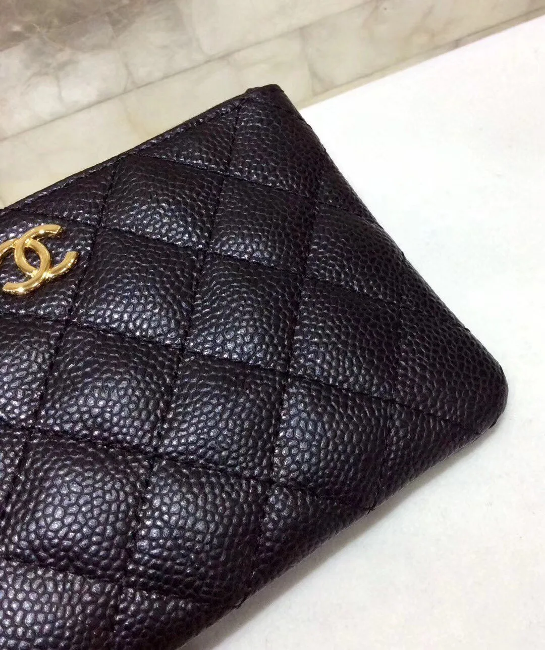 Chanel CO-CO Classic Mini Pouch Wallet / Gold Toned Hardware Black - Image 3