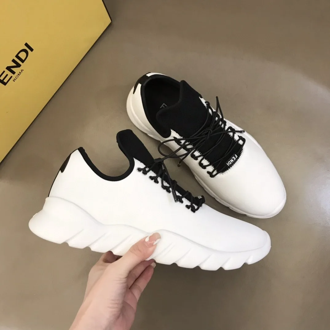 Fendi Force Low Tops Sneakers White - Image 6