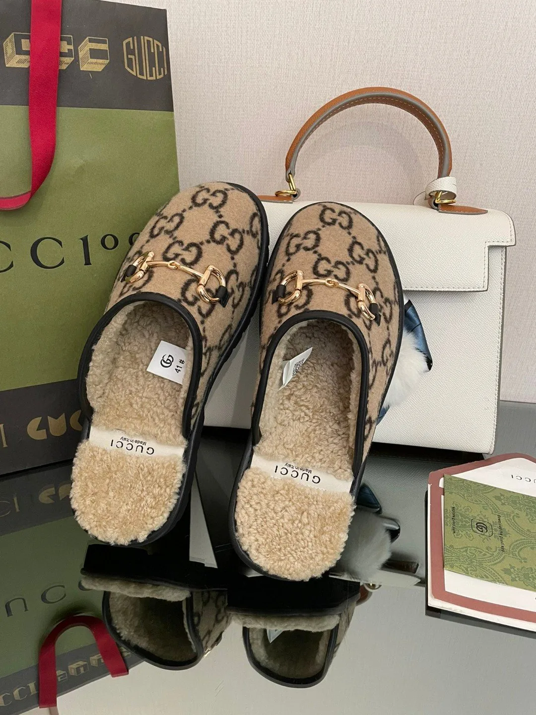 Gucci Men’s GG Slipper With Horsebit Brown GG Shoes - Image 4