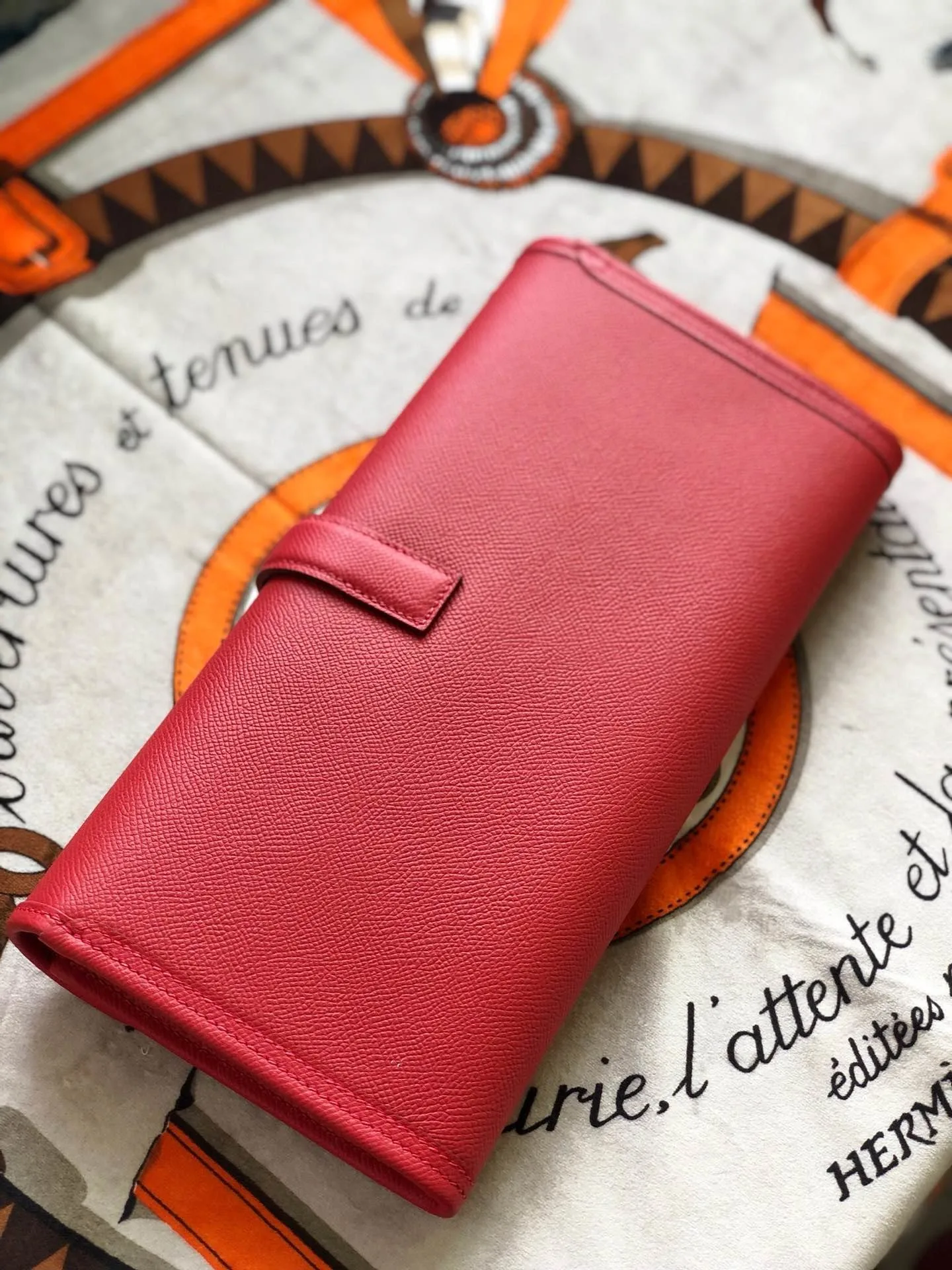 Hermes Jige Elan 29 Clutch Wallet / Red - Image 6